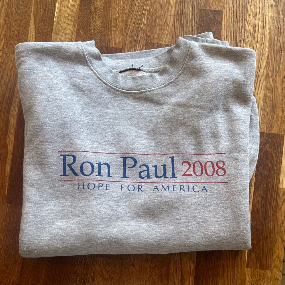 Ron Paul 2008 'Hope for America' Gray Crewneck Sweatshirt